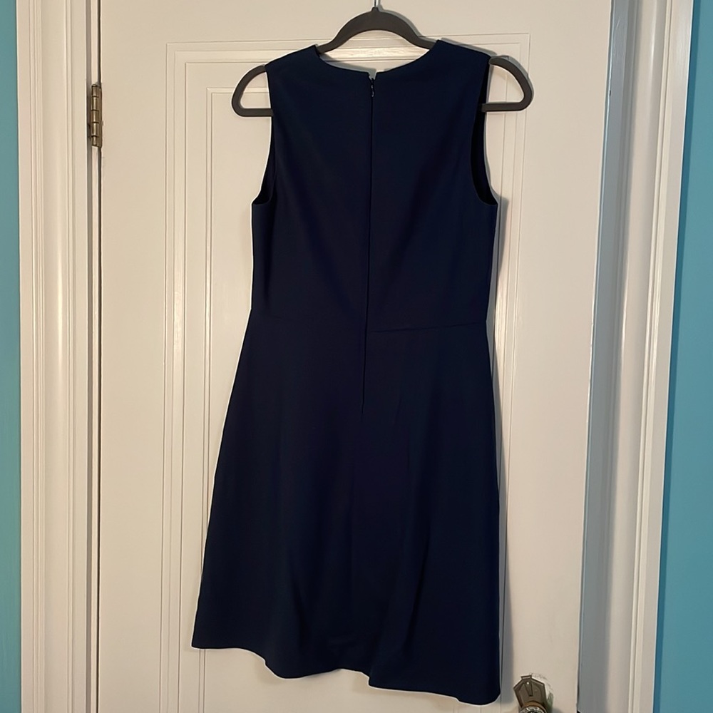 Navy Theory A-Line Work Dress - Picture 3 of 4